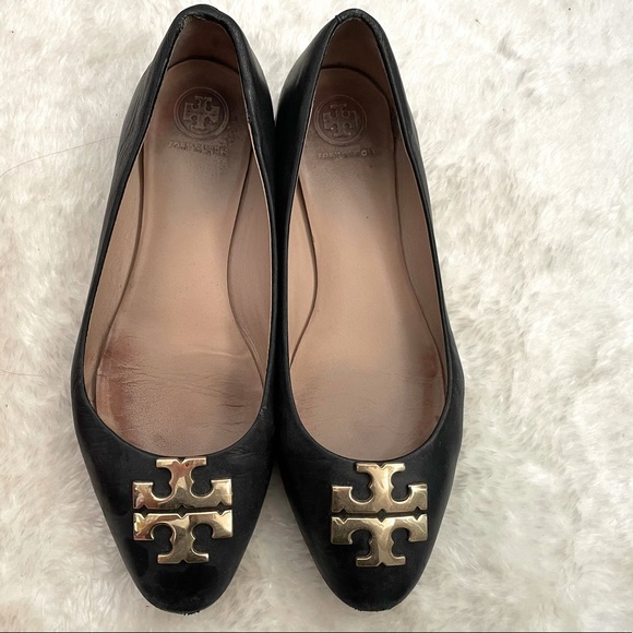 Tory Burch Raleigh ballet flats black leather 7 - Picture 7 of 7